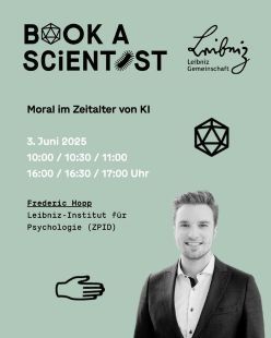 Frederic Hopp bei Book a scientist  Foto: ZPID  Leibniz-Gemeinschaft