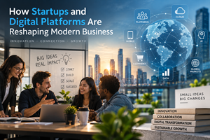How Startups and Digital Platforms Are Reshaping Modern Business Bil KI generiert