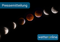 Heute, 27. Juli 2018 ereignet sich die längste totale Mondfinsternis des 21. Jahrhunderts, Bild Wetter online