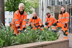 City Team, Petra Gartenberg-Hecht, Christian Pecsenke, Uwe Wollenin und Angelo Bähren (v.l.) im April dieses Jahres