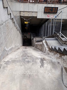 Ausgebaute Fahrtreppe