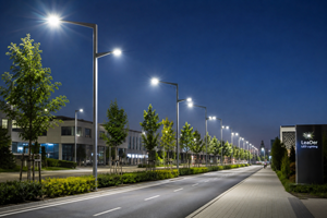 LED-Straßen- und Außenbeleuchtung Symbolbild KI generiert