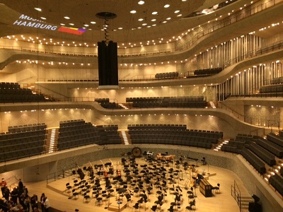Angekommen im grossen Konzertsaal der Elbphilharmonie