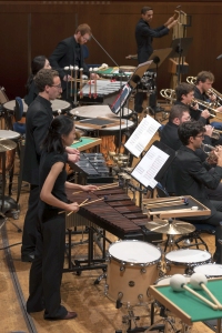 Schlagwerkerinnen in Aktion