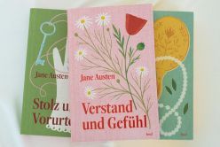 Julia Leister nutzte Metaphern bei ihrer Gestaltung: Bei „Verstand und Gefühl" beispielsweise für Illustrationen von Kamille und Mohn, die für die beiden charakterlich sehr unterschiedlichen Schwestern im Roman stehen.  Copyright: Julia Leister
