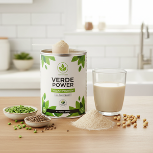 Veganes Proteinpulver Symbolbild