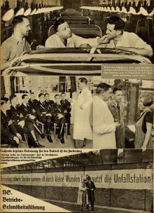 Ganzseitige Foto-Bildstrecke zur „NS-Betriebs-Gesundheitsführung“ aus: Der Schulungsbrief 6 (1939)  Quelle: Sammlung Ulrich Prehn