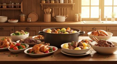 Schmoren und  Braten in diversen Variationen