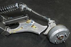 Geprüftes Halbachsmodul mit applizierten Dehnungsmessstreifen zum Abgleich der Ergebnisse der experimentellen und numerischen Spannungsanalyse. Fraunhofer LBF, Ursula Raapke