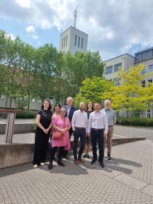 Projekttreffen an der EAH Jena, (v.l.n.r.): Michelle-Sharon Cole; Prof. Dr. Roxanna Camiletti; Prof. Dr. Sandra Fernández ; Daniel Zimmermann; Prof. Dr. Mario Brandtner; Ing. Vanina de los Ángeles Bottini; Prof. Dr. Heiko Haase; Mag. Marcelo Magistrali  Marie Koch  EAH Jena