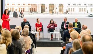 Diskussionsrunde im Rahmen der Fachtagung mit Daniela Wiesler, Prof. Dr. Hans-Werner Wahl, Prof. Dr. Alexandra Freund, Dr. Julia Simonson, Andreas Schulze und Dr. Markus M. Grabka (v.l.n.r.)  Svea Pietschmann