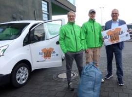 USB Bochum und e-cargo starten Pilotprojekt Altkleidertaxi Neuer Service: Abholung von Altkleidern an der Haustür