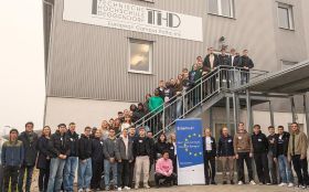 Herzlicher Empfang für die Wissenschaftler und Studierenden der Partnerhochschulen zum “Erasmus+ Blended Intensive Programme“ über KI in der Gesundheit am European Campus Rottal-Inn der Technischen Hochschule Deggendorf.  Quelle: Herwig Slezak (THD/ECRI)