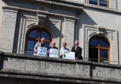 Zu Besuch im Bayerischen Forstministerium, v.l.n.r: Dr. Ulrich Schraml (Direktor der FVA/Baden-Württemberg); Dr. Thomas Wohlgemuth (Direktionsmitglied der WSL/Schweiz) Dr. Peter Mayer (Leiter des BFW)/Österreich) und Dr. Peter Pröbstle (Präsident der LWF)  Quelle: LWF