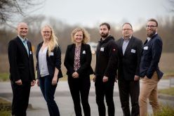 v.l.n.r. Prof. Dr. Martin Gräbner (TU BAF) Dr. Claudia Kirsten (DBFZ), Jenny Stukenbrock (CBC), Nikolaus Manolikakes (DBFZ), Dr. Felix Baitalow (TU BAF), Dr. Markus Piechotka (mele)  Quelle: Anne Zschächner